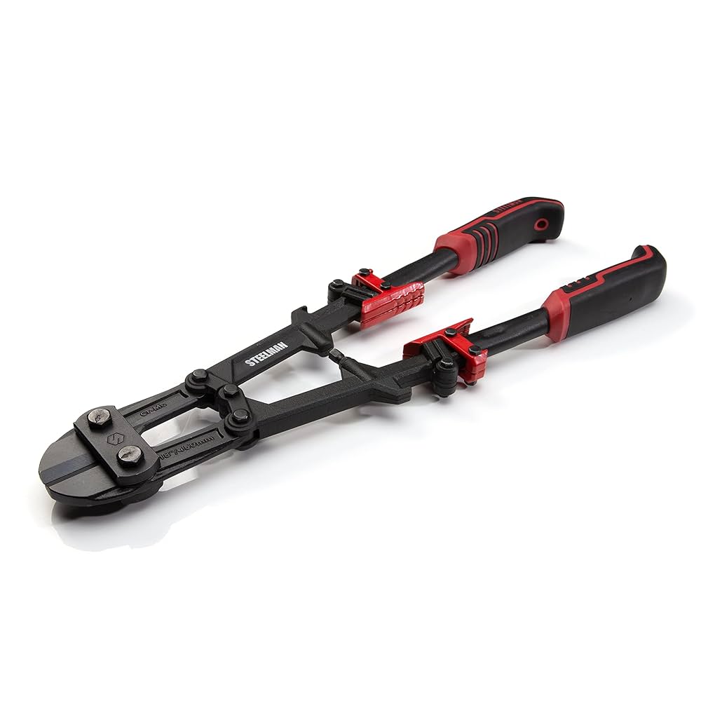 STEELMAN Folding Bolt Cutter with Ergonomic Handles, 18-inch